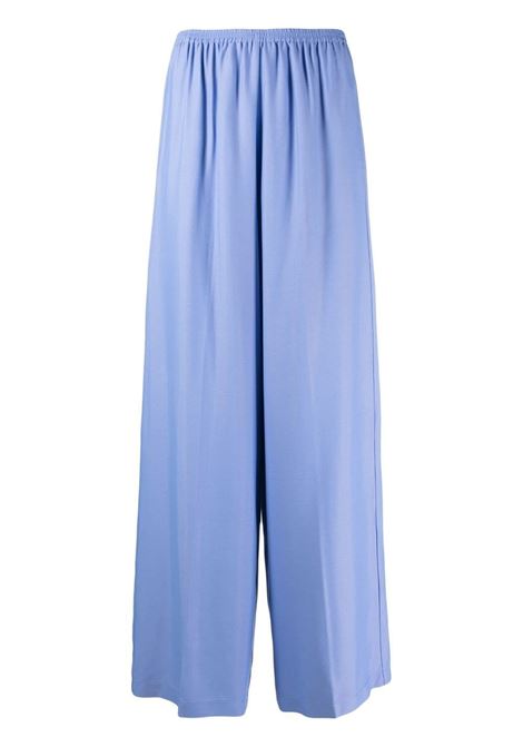 Pantaloni a palazzo con pieghe in blu - donna